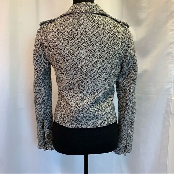 GAP asymmetrical tweed Moto jacket Sz XS - Picture 3 of 9